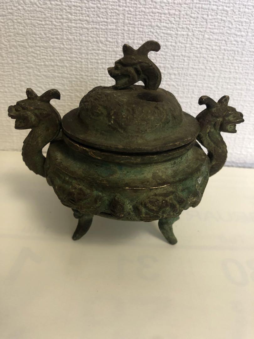 Antique, Made In Xuande Year Of Ming Dynasty, Inscribed Bronze