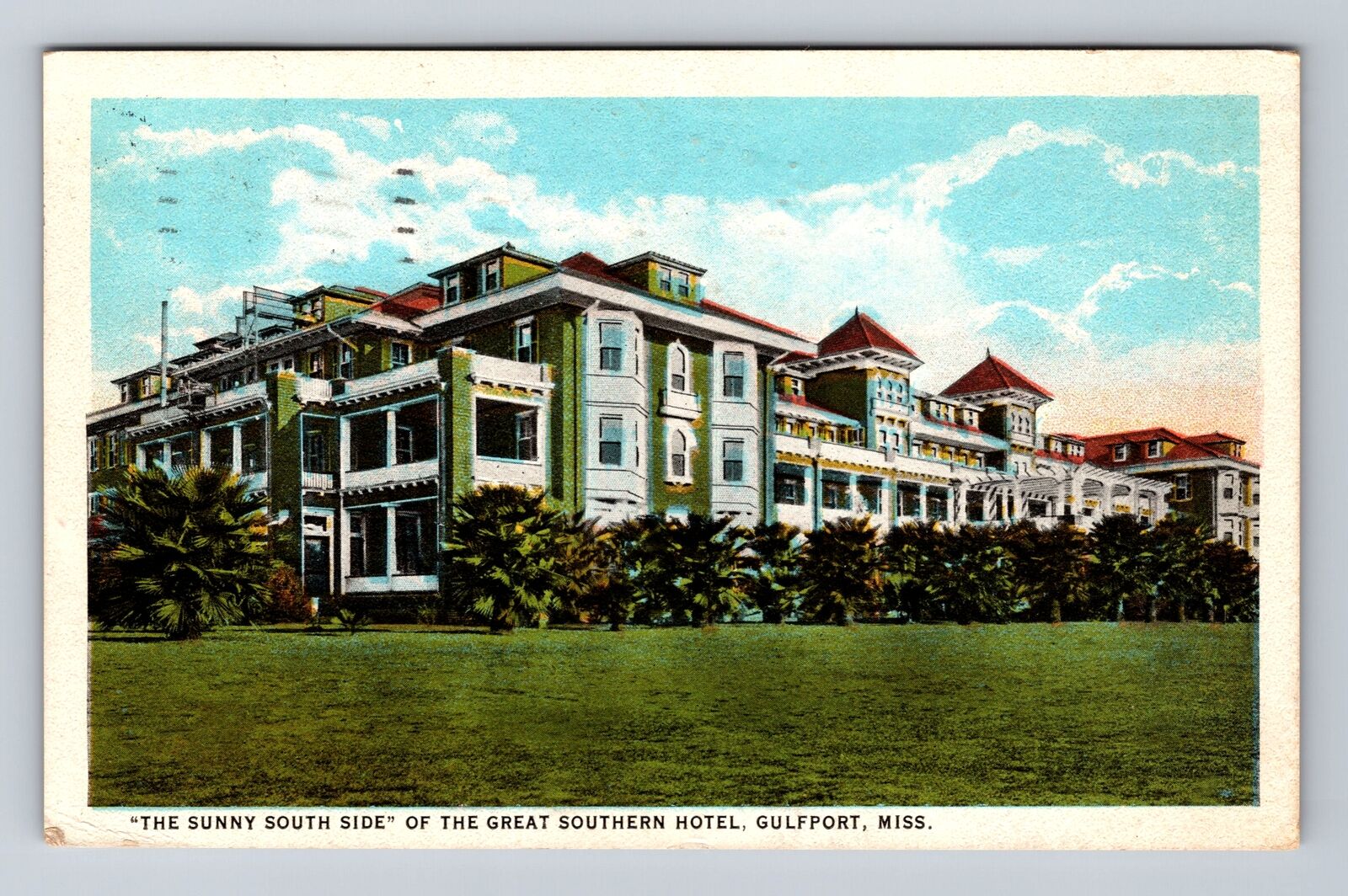 Gulfport MS-Mississippi, Great Southern Hotel, Advertising Vintage Postcard