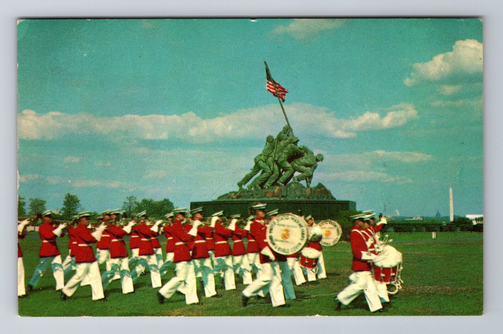 Arlington VA-Virginia, US Marine Corps War Memorial, Vintage c1967 Postcard