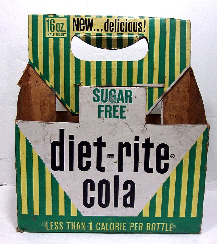 VTG Diet-Rite Cola Sugar Free New Delicious Soda Beverage Paper Carrying Case