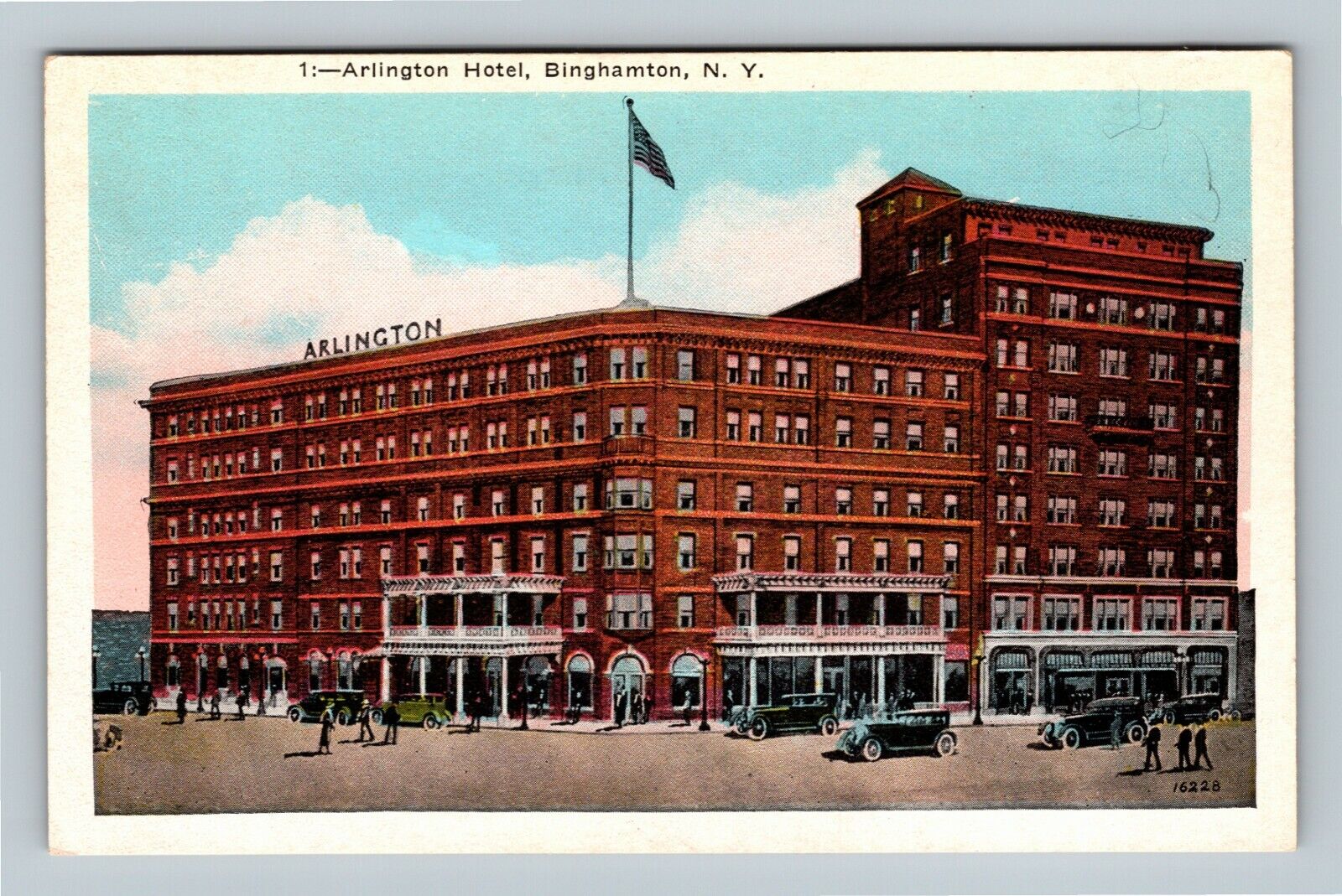 Binghamton NY, Arlington Hotel, Advertising New York c1920 Vintage Postcard