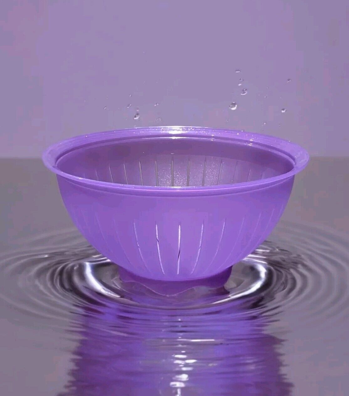 Tupperware Impressions Colander 18 cup/ 4.3L Purple With Glitter New