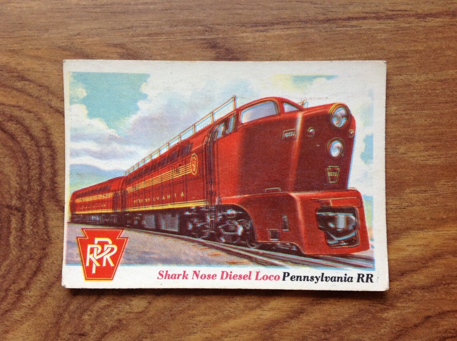 Shark Nose Diesel Loco Pennsylvania Railroad #22 TCG Train Card. Free UK Postage