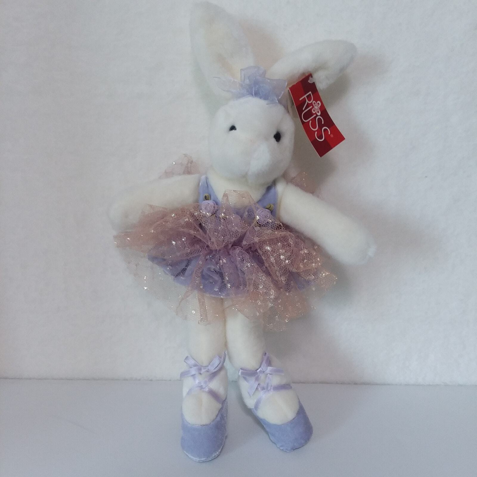 NWT Russ Berrie Ophella Little Tutu Purple Ballerina Bunny Rabbit Plush
