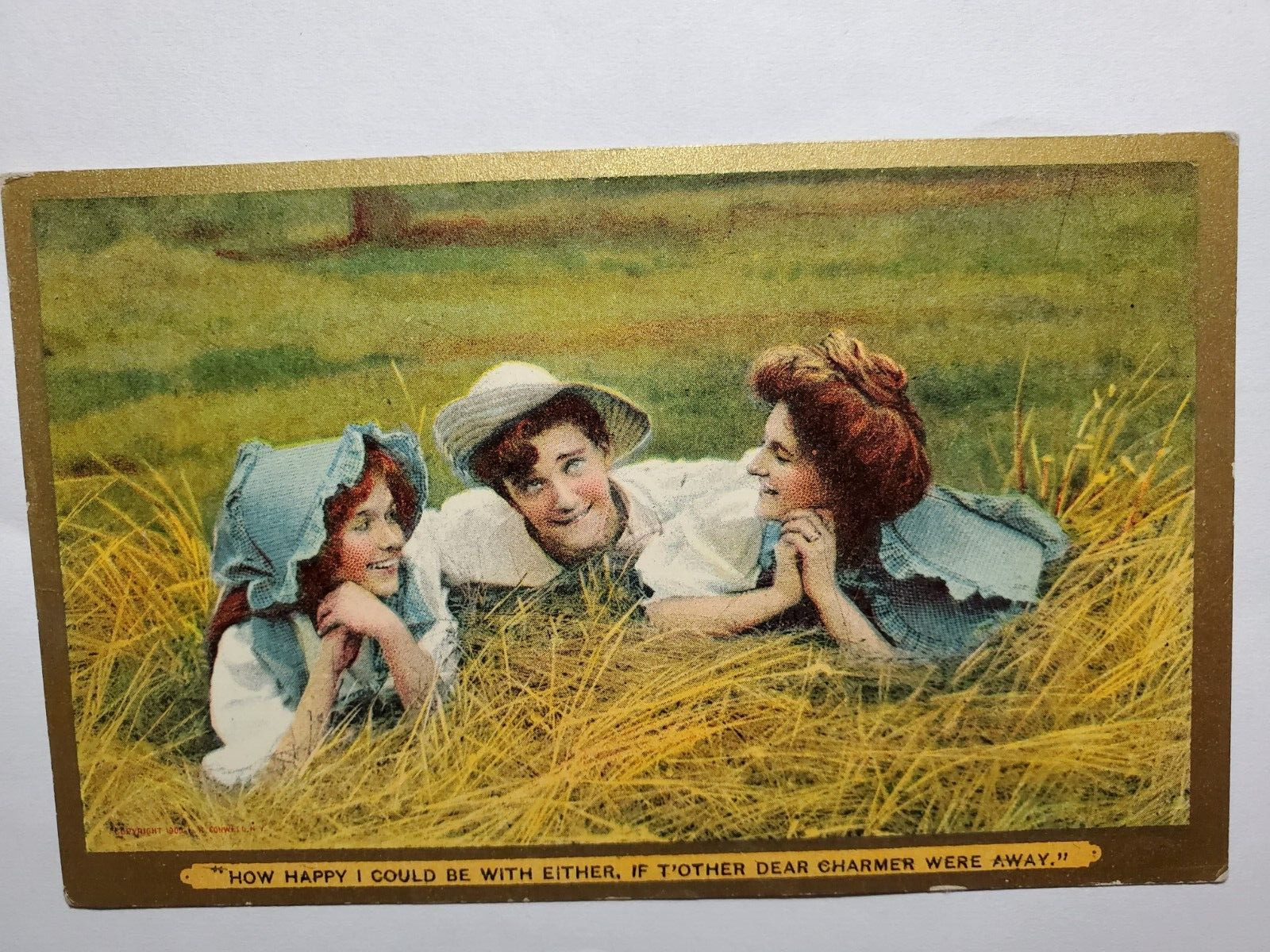 Comic Romance Postcard Color 1909 not mailed