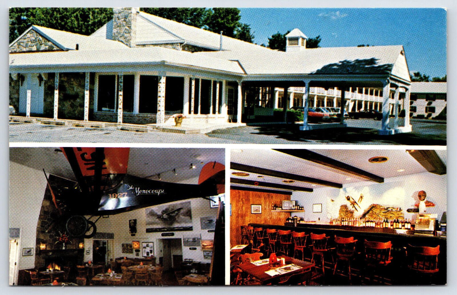 Reading PA-Pennsylvania, Dutch Colony Motor Inn Airplane Restaurant Bar Postcard