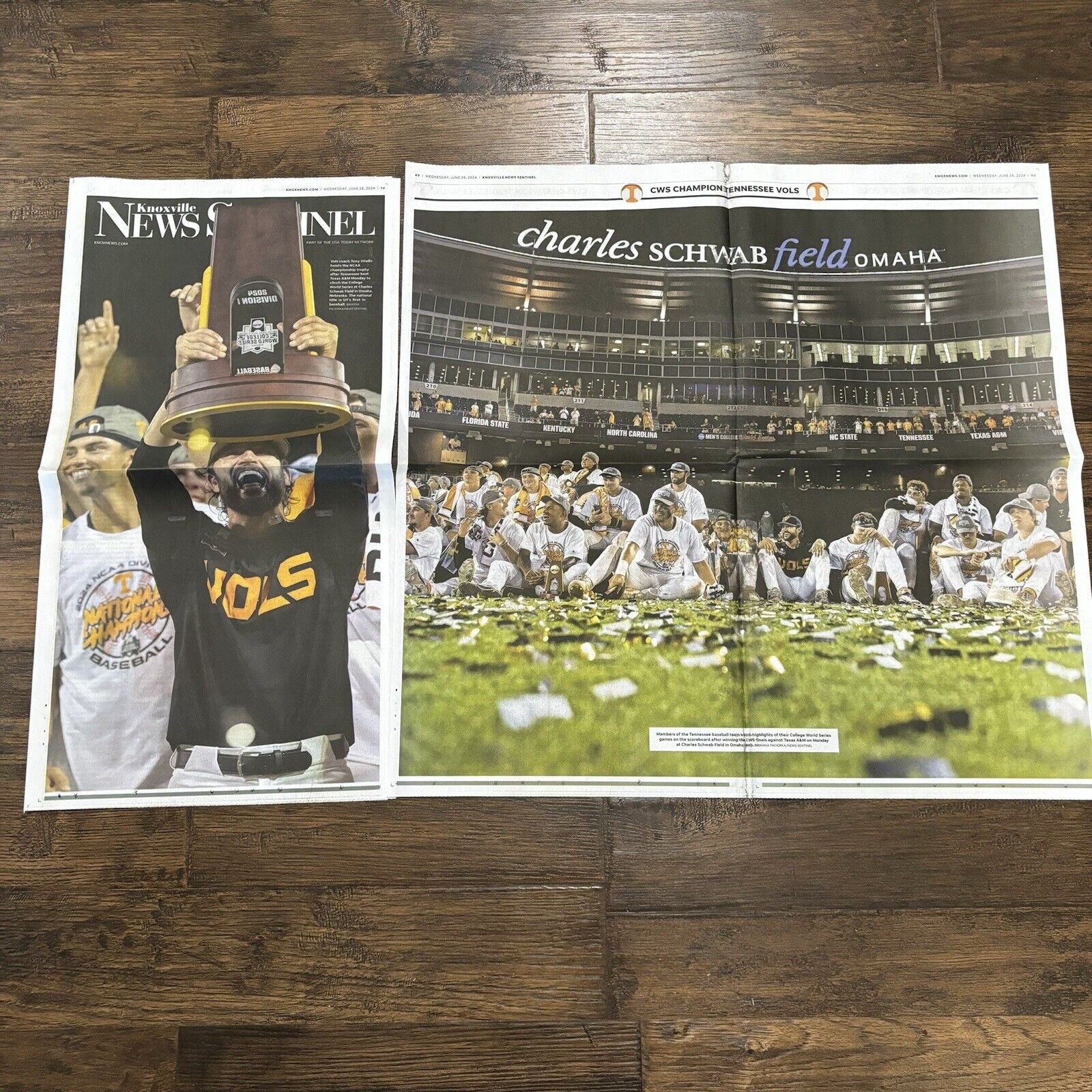 Tennessee Vols Knoxville News Sentinel National Champions 8 Page Newspaper