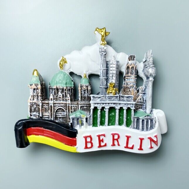Berlin Germany Tourist Travel Souvenir Gift 3D Resin Refrigerator Fridge Magnet