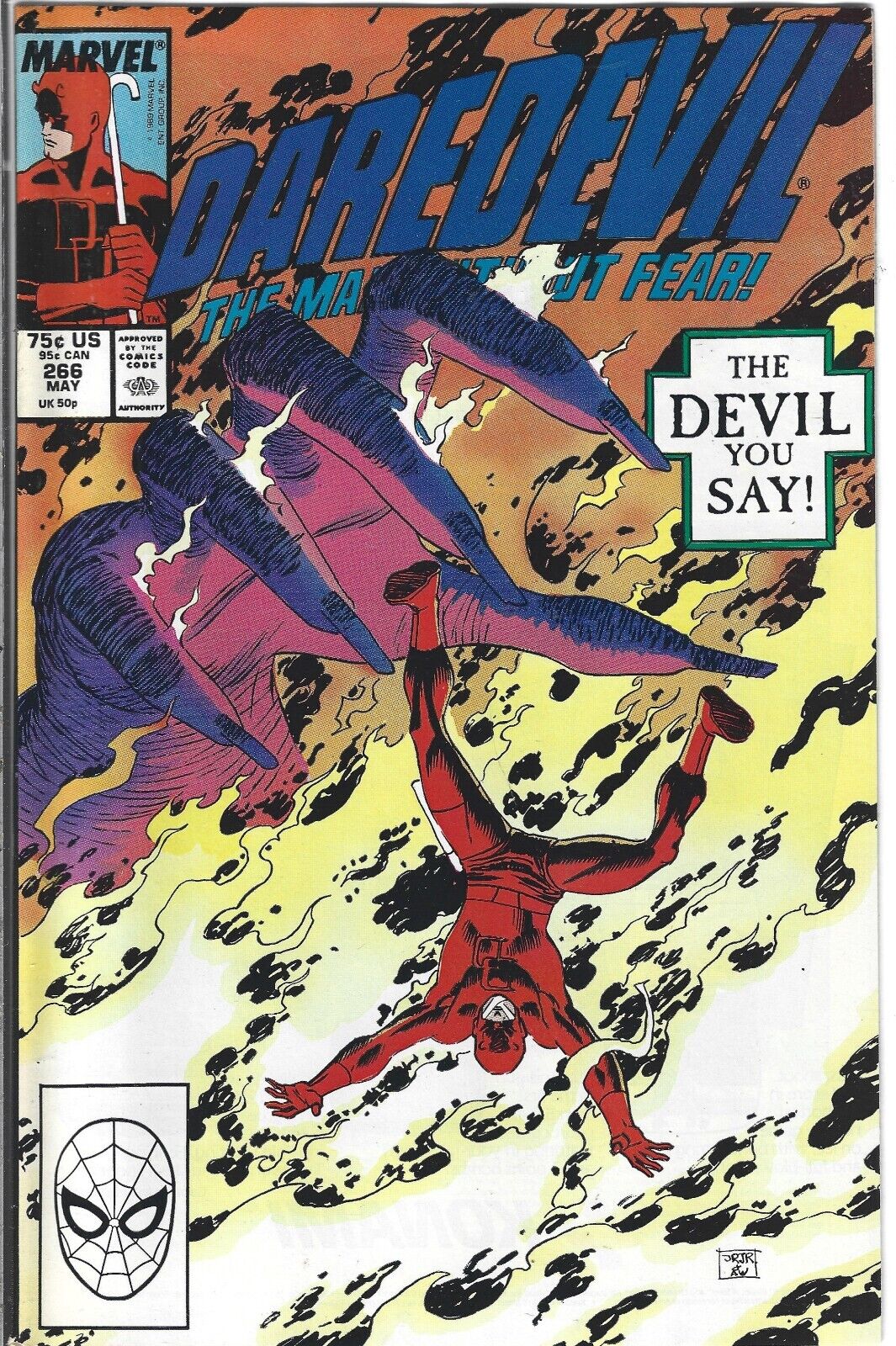 DAREDEVIL #266 (NM) HIGH GRADE COPPER AGE MARVEL, $3.95 FLAT RATE SHIPPING