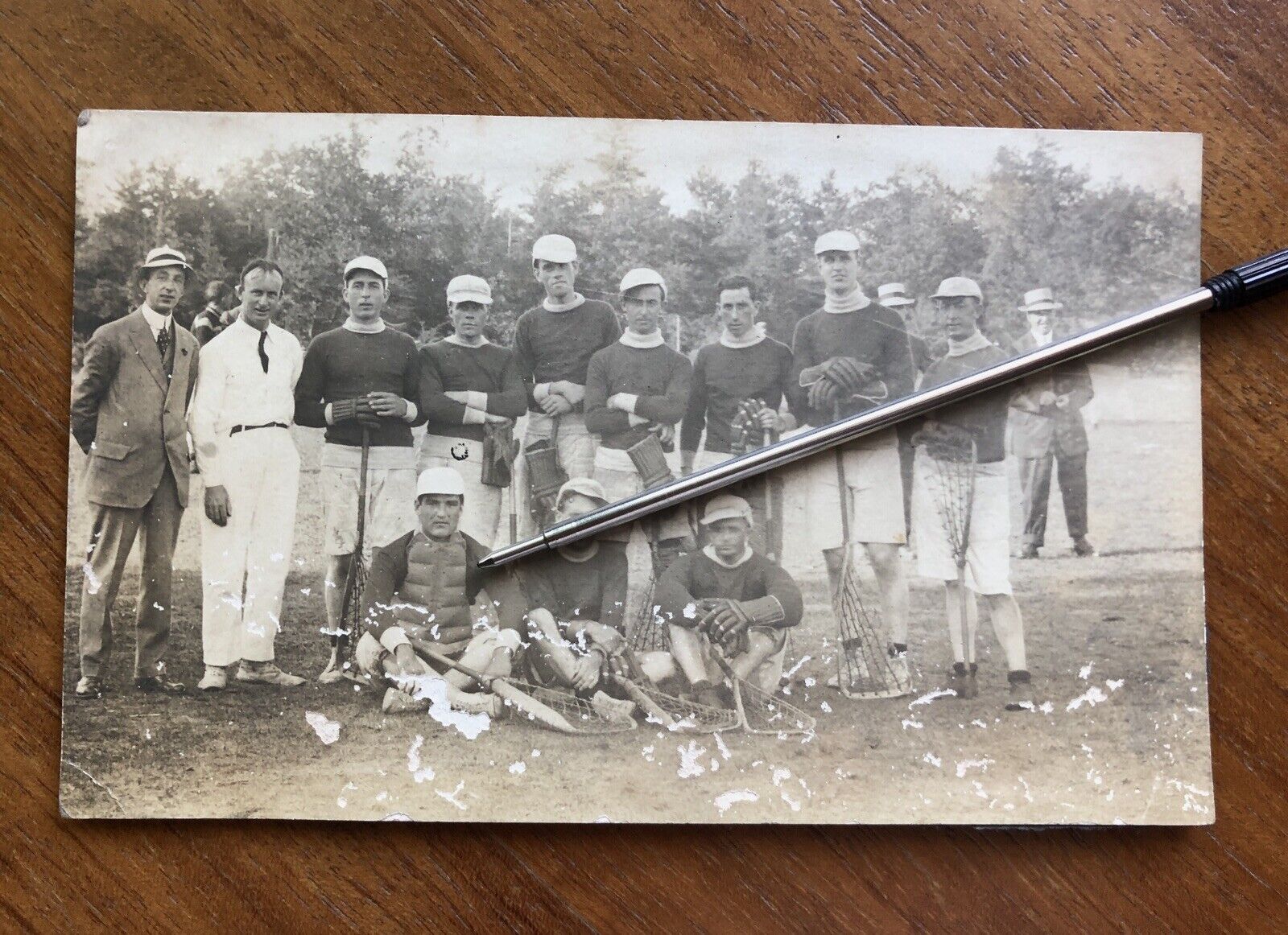 Antique 1910s Canadian Lacrosse Team Photo Athletes