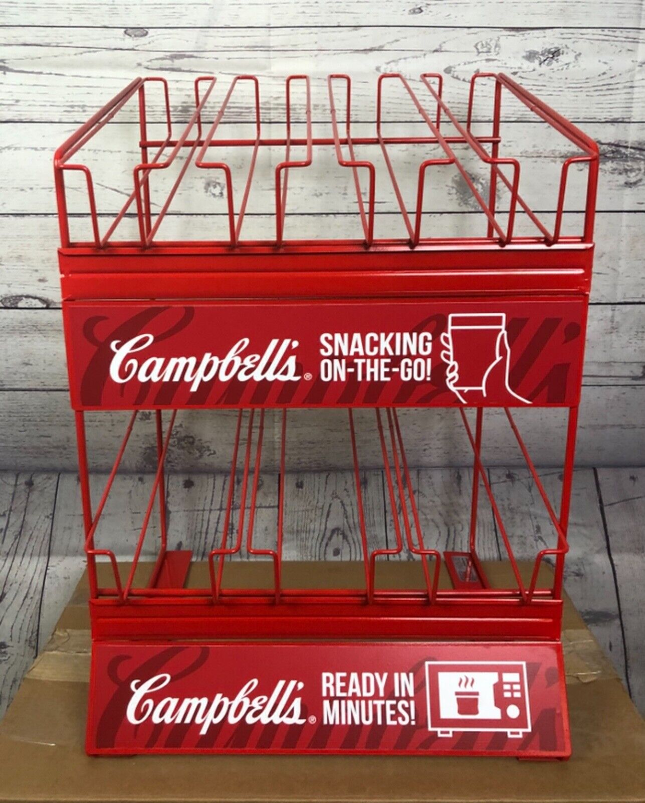Campbell's Red Convenience Soup Rack Display Storage New