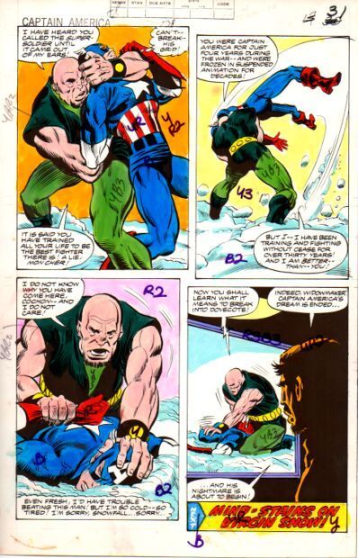 Original 1979 Captain America 238 page 31 Marvel Comics color guide art: 1970\'s