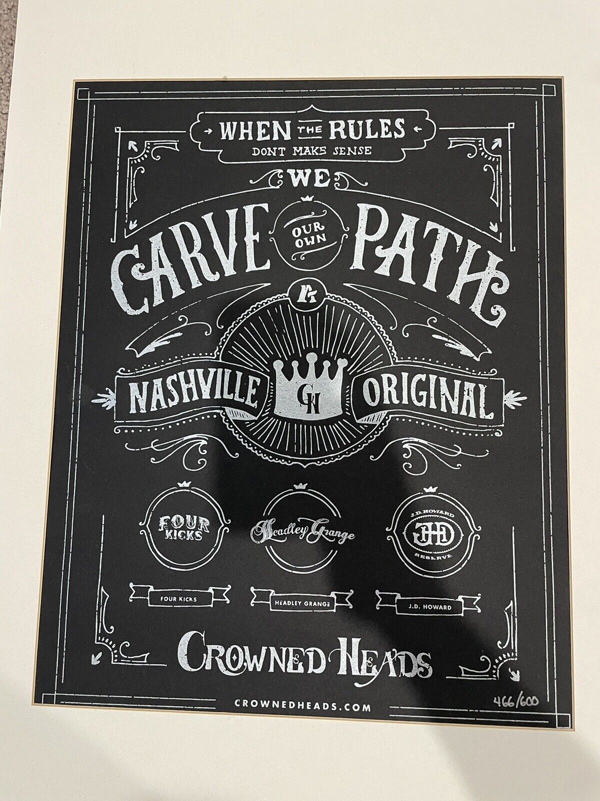 Two Limited Hand Numbered cigar poster from Crowned Heads Co - Rare Collectible