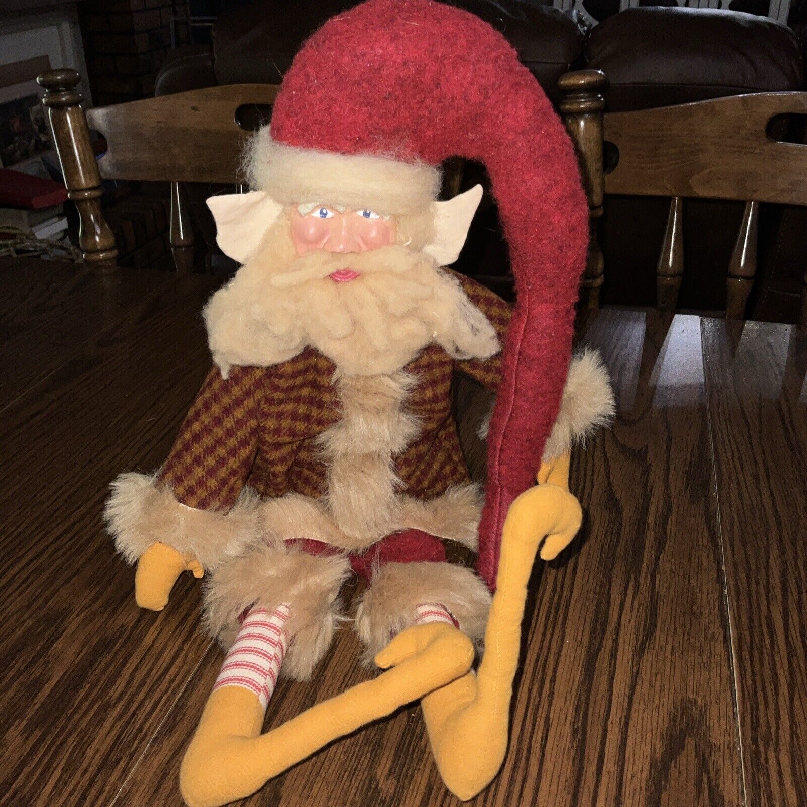 Appalachian Folk Art Santa As An Elf