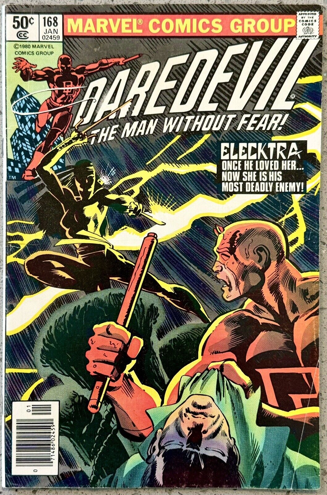 DAREDEVIL #168 NEWSSTAND⚡️⚔️ 1st Elektra 1st Frank Miller Daredevil (Writer)