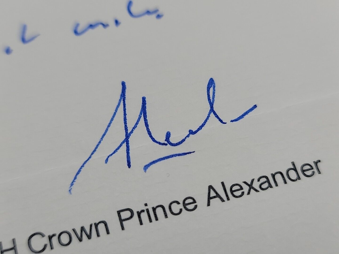 Serbia Crown Prince Alexander Signed Royal Document Letter Royalty Yugoslavia RS