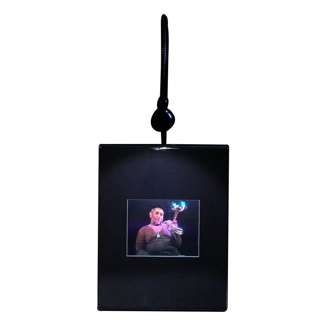 3D Dizzy Gillespie (small) Stereogram Hologram LIGHTED DESK STAND, EMBOSSED Type