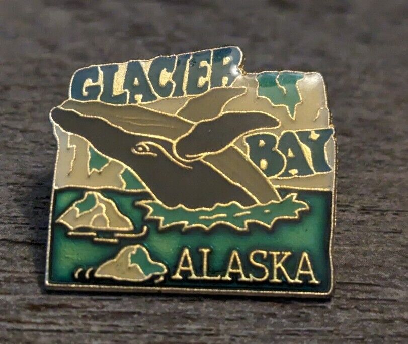 Glacier Bay National Park Alaska Blue Whale Jumping Out Of Water Lapel Pin
