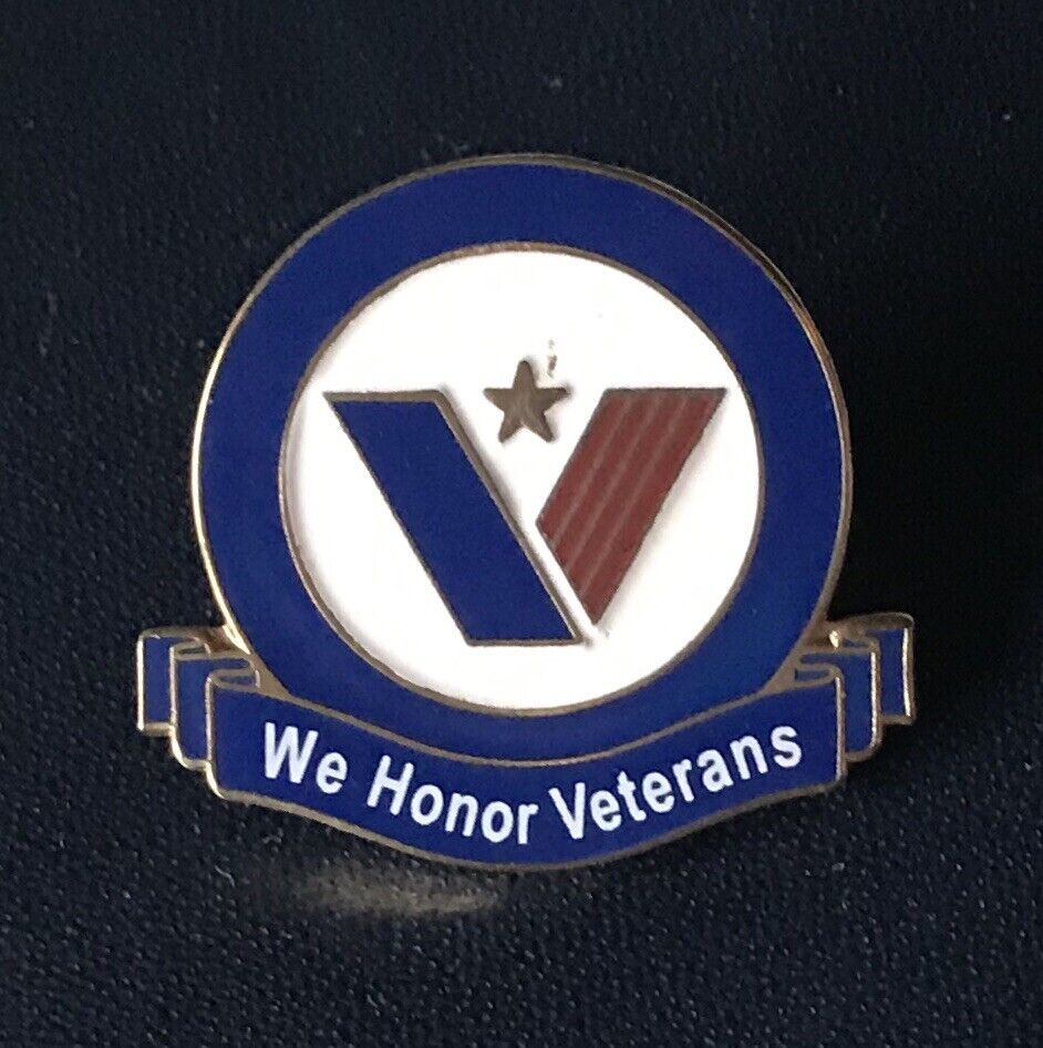 We Honor Veterans Red White and Blue Lapel Pin
