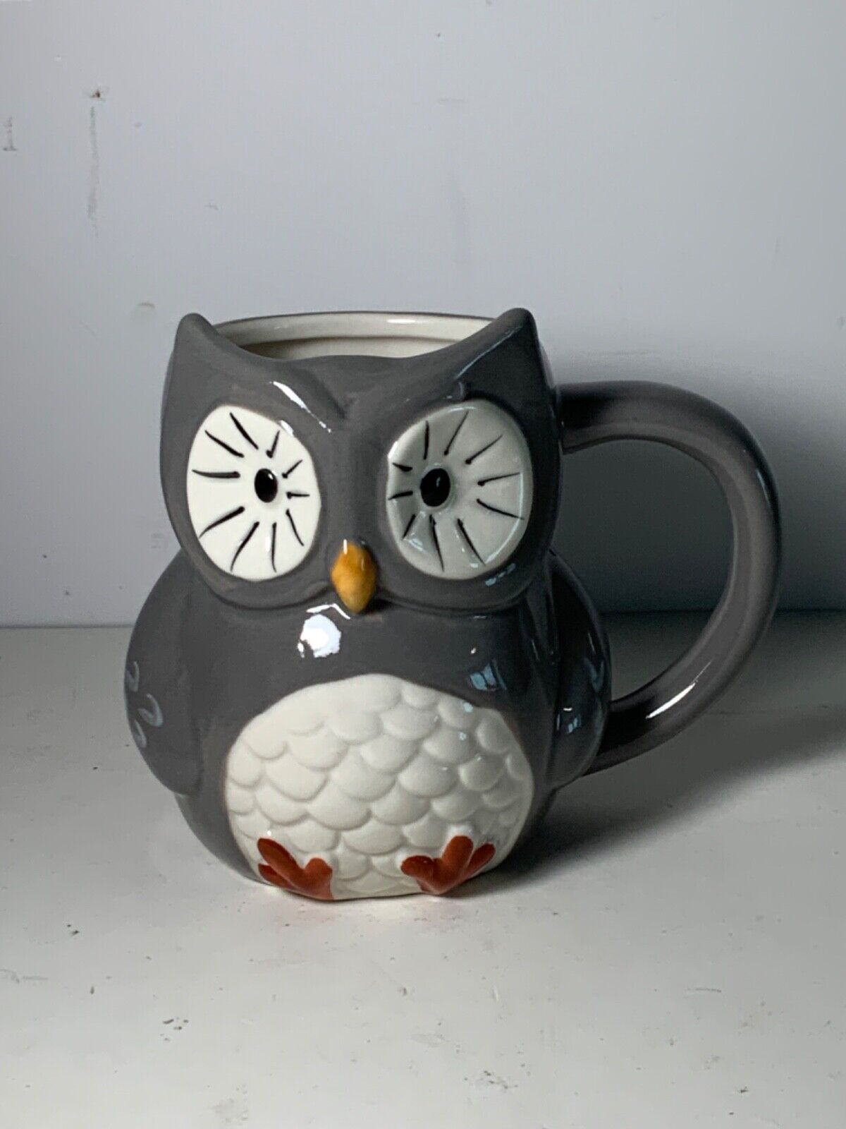 Target Threshold Stoneware Gray Owl Mug 4.5 in.