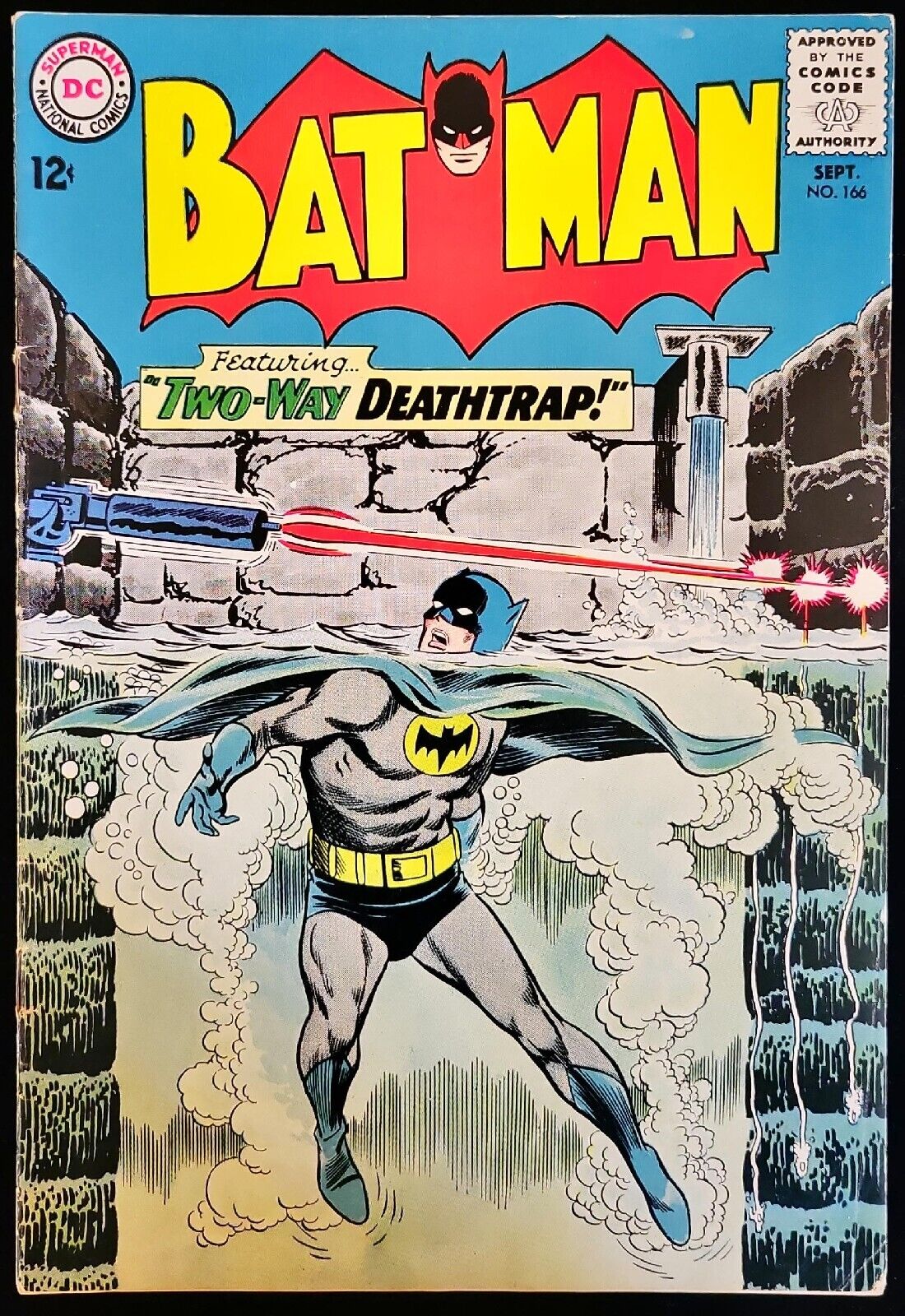Batman #166 (DC Comics, 1964) Two-Way Deathtrap -   5.5 condition  (FN-)