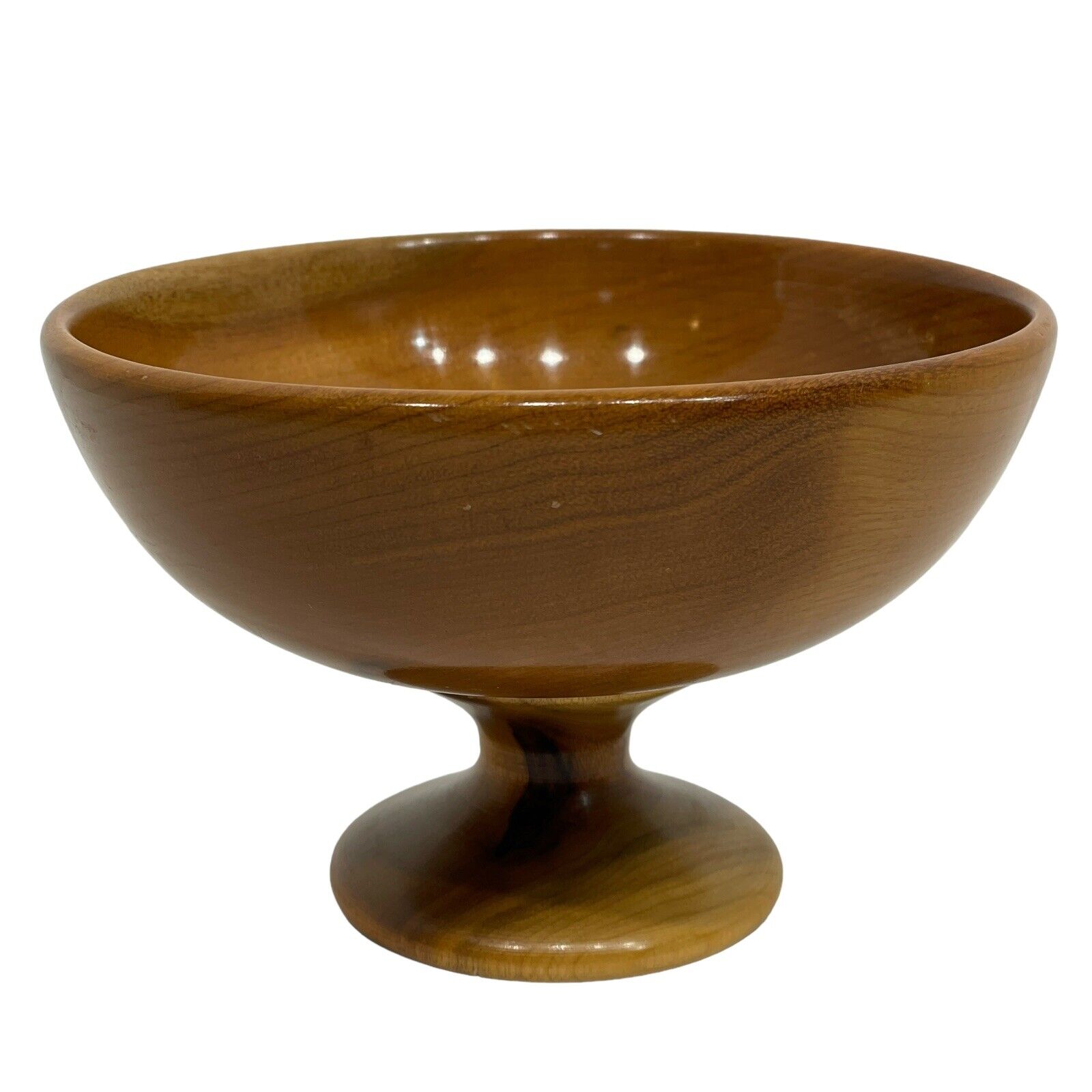 Vtg Myrtlewood Pedestal Bowl Dish 5.75”x 4” Ralph Bailey & Co Bend Oregon MCM