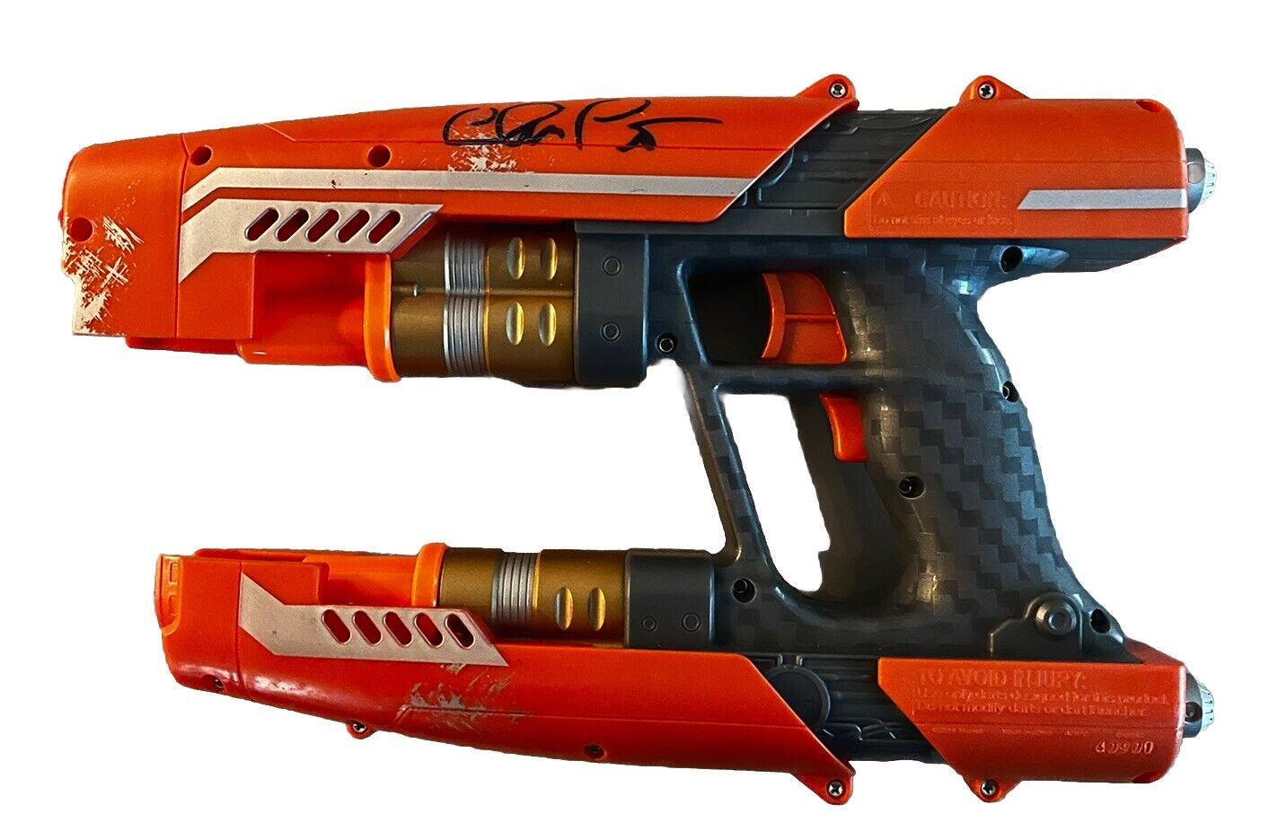 NERF Star Lord Quad Blaster Gun Marvel Hasbro 2013 Signed Chris Pratt PSA/DNA