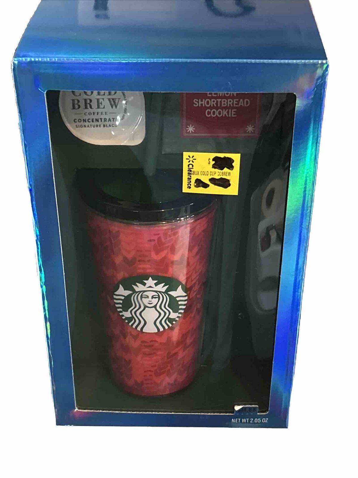 Starbucks Holiday Gift Set- Lemon Shortbread Cookie Instant Cold Brew and Cup
