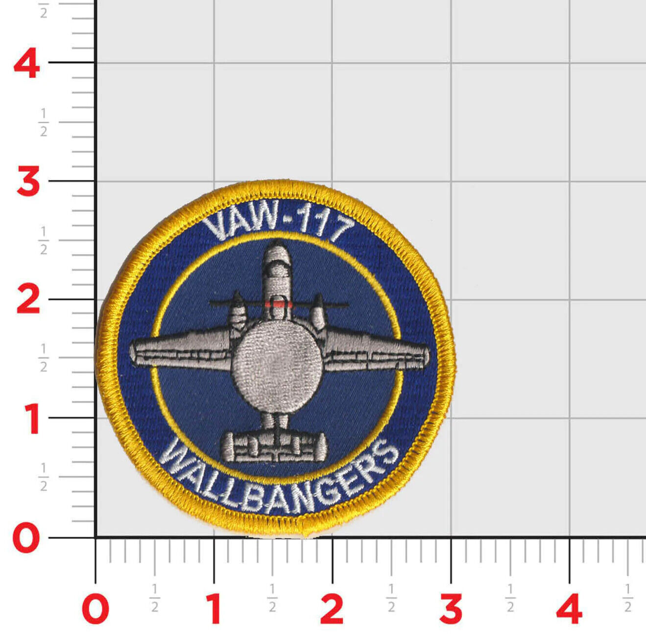 VAW-117 NAVY WALLBANGERS EMBROIDERED HOOK & LOOP PATCH