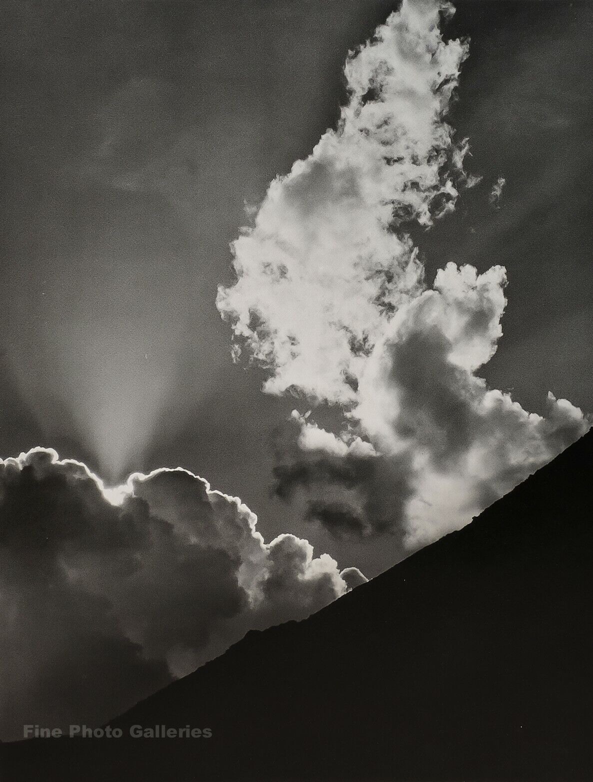 1936/72 ANSEL ADAMS Vintage Cloud Sky Sierra Nevada Landscape Photo Art 11X14