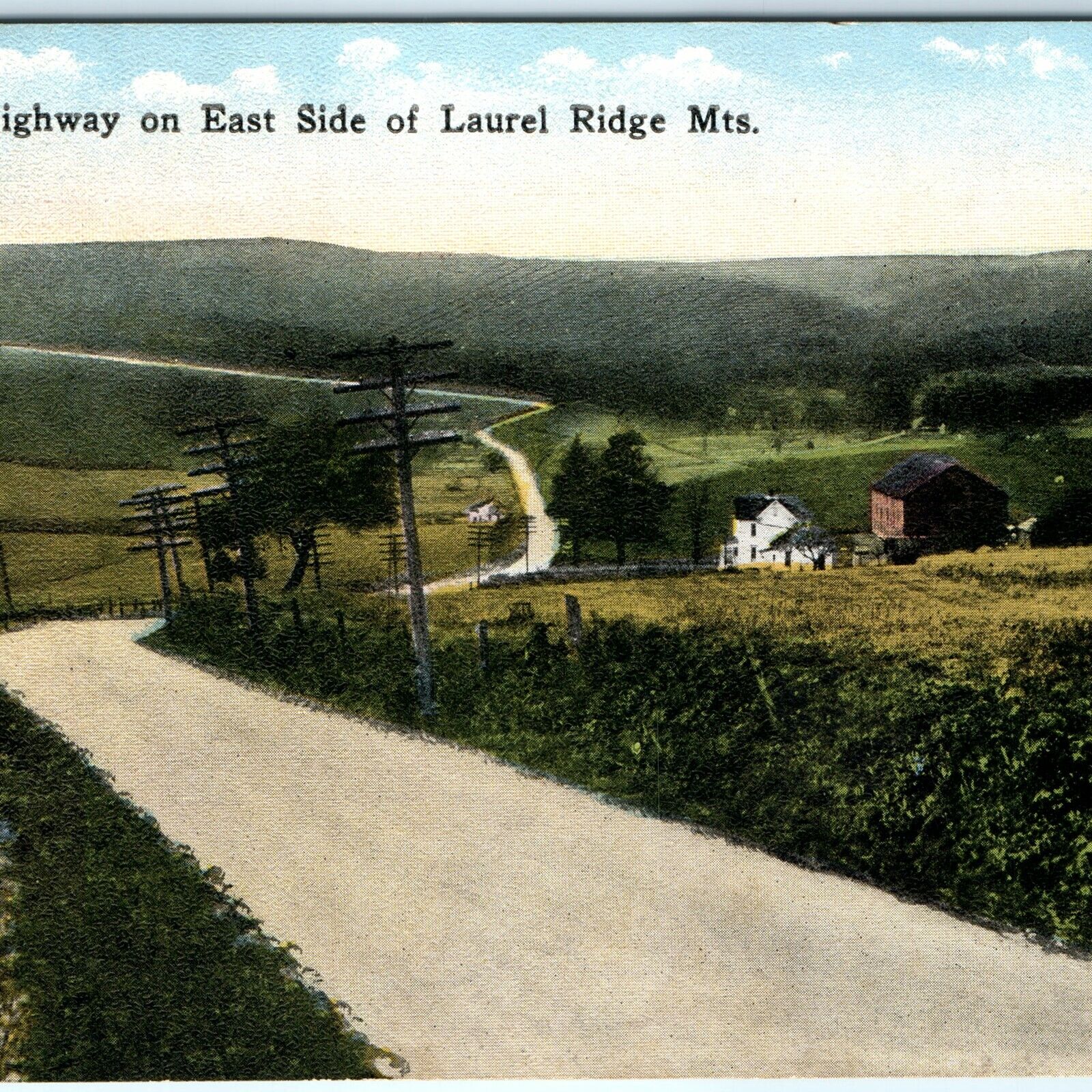 c1910s Pennsylvania Laurel Ridge Lincoln Highway Postcard Litho Photo PA Vtg A16