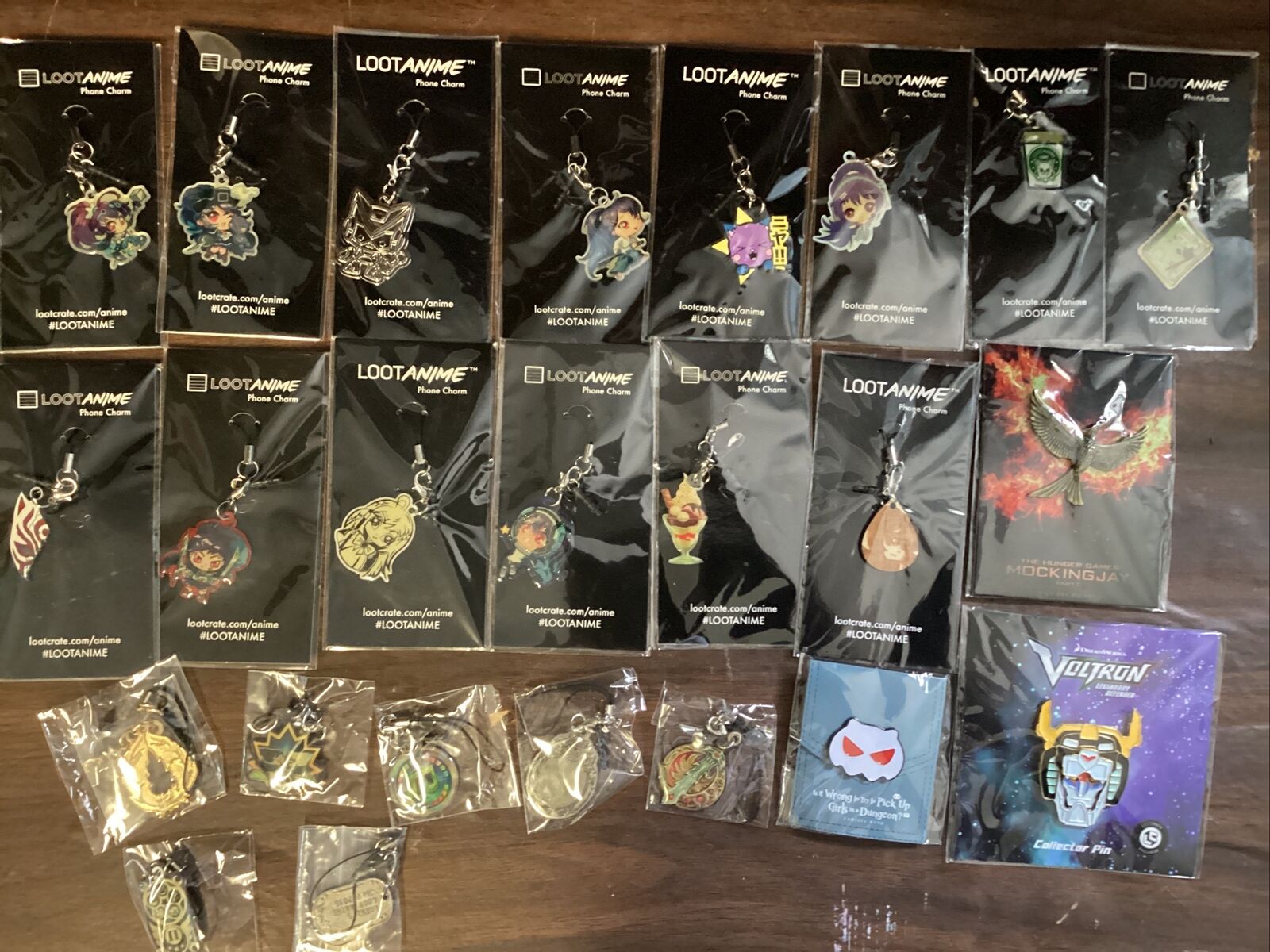 Loot Anime Keychain Cell Phone Charm Lootcrate Lot of 24 Sealed