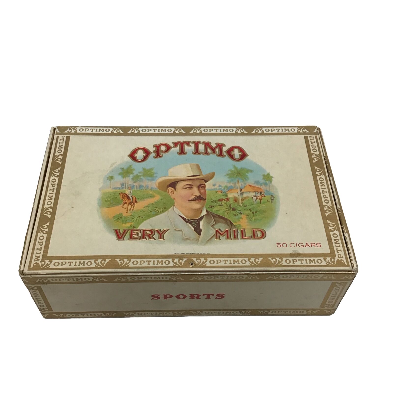 Vintage Optimo Sport Extra Claro Very Mild Cigars Box