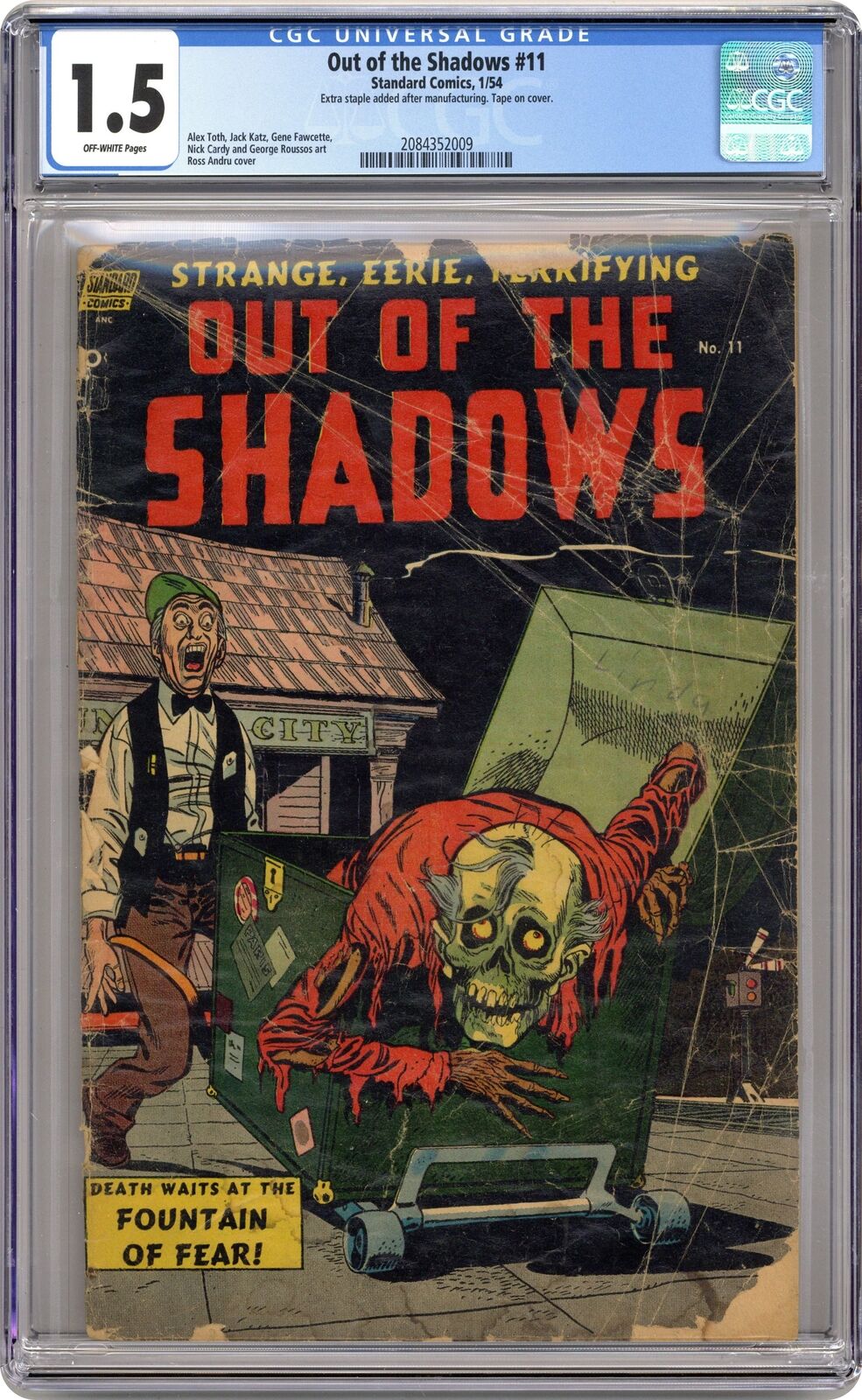 Out of the Shadows #11 CGC 1.5 1954 2084352009