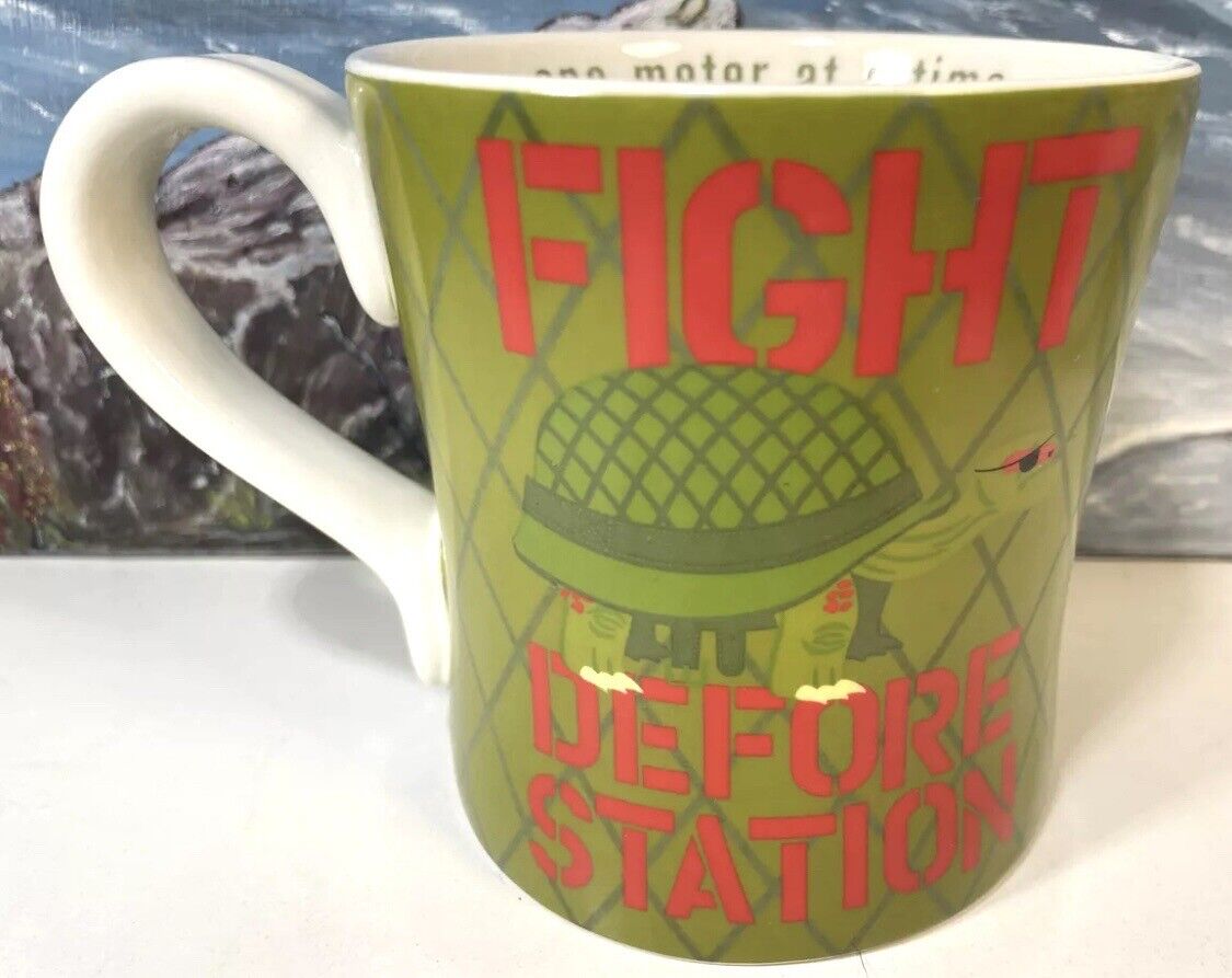 SAVING THE RAINFOREST coffee mug CUIPO TURTLE Fight Deforestation