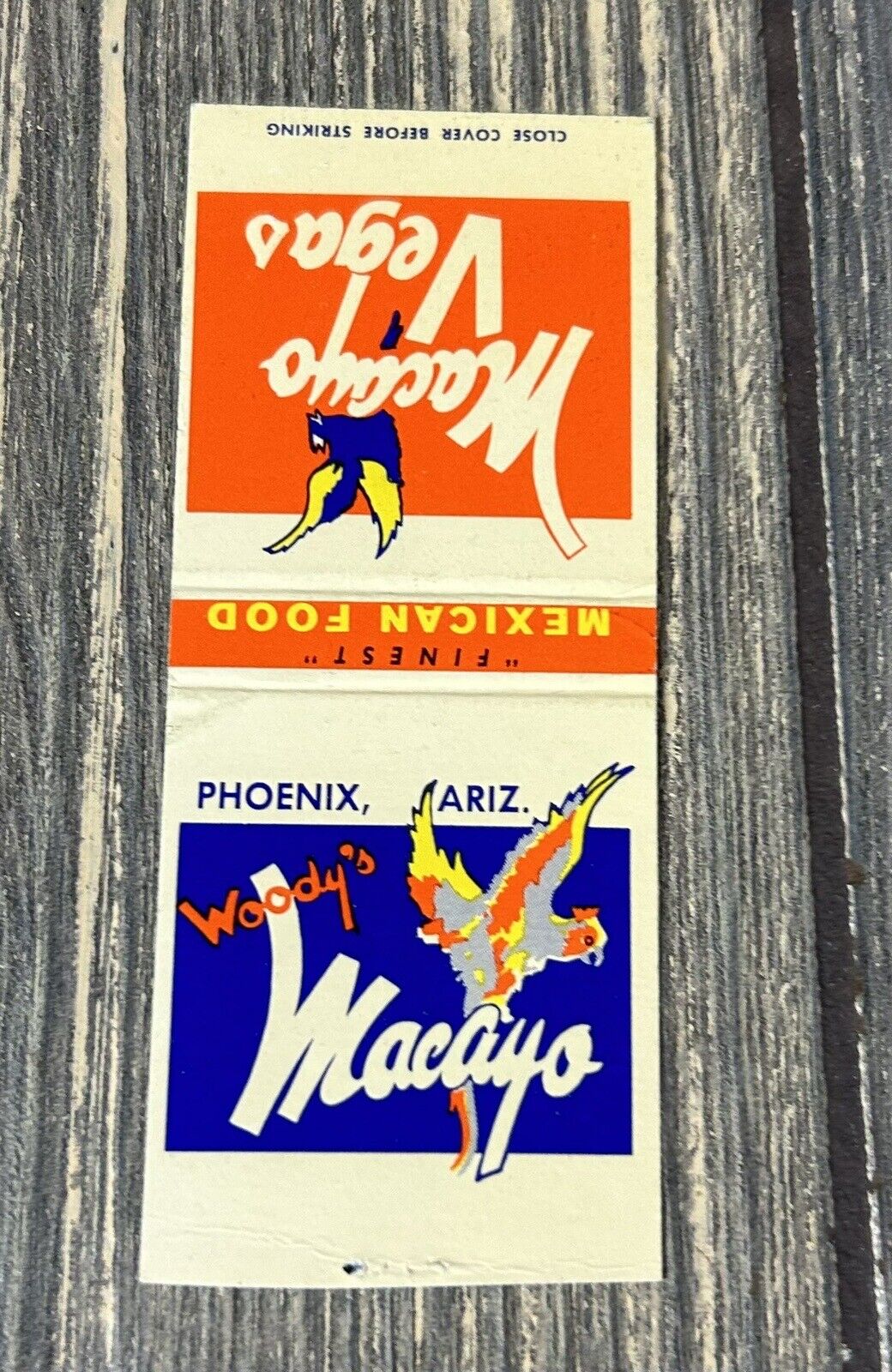 Vintage Woodys Macayo Phoenix Arizona Mexican Food Advertisement 