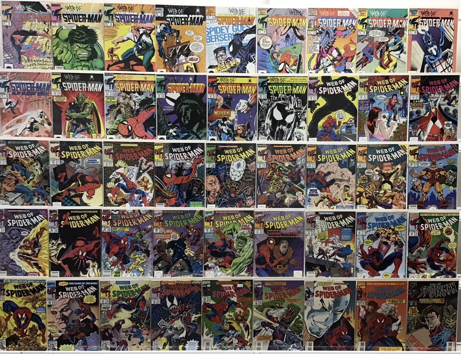 Marvel Comics - Web Of Spiderman - Comic Book Lot Of 45