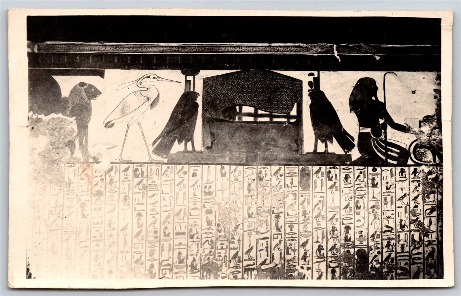 Postcard Thebes Tomb of Queen Nefert-Ari, Wife of Rameses II RPPC O170