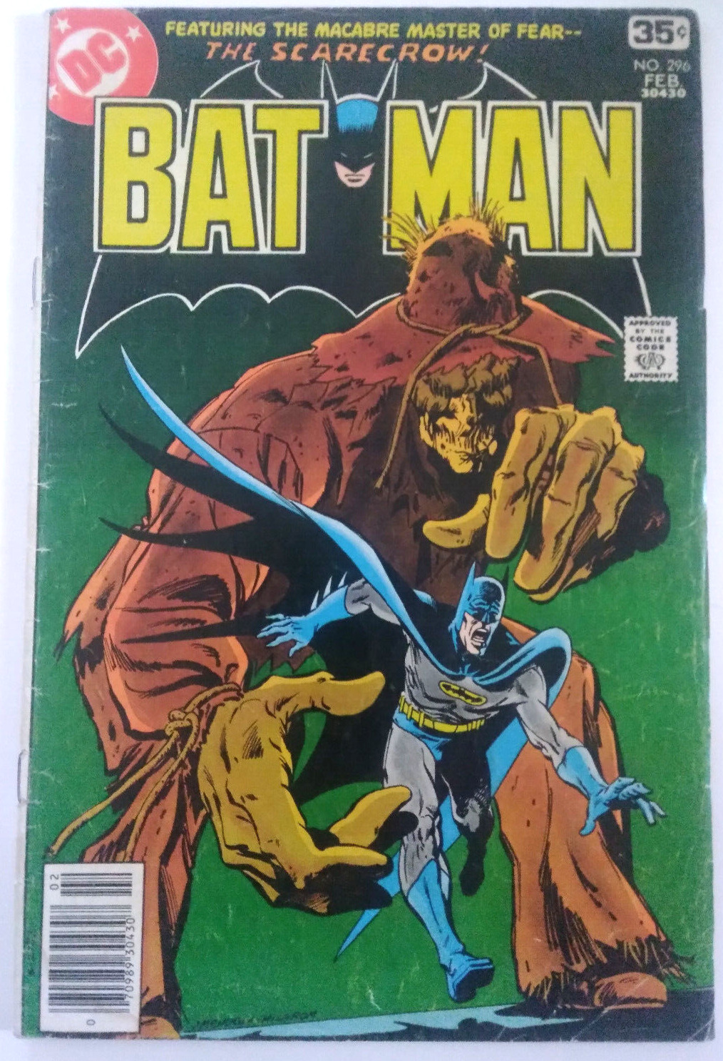 Batman # 296 DC Comics Feb. 1978 The Scarecrow Good Reader