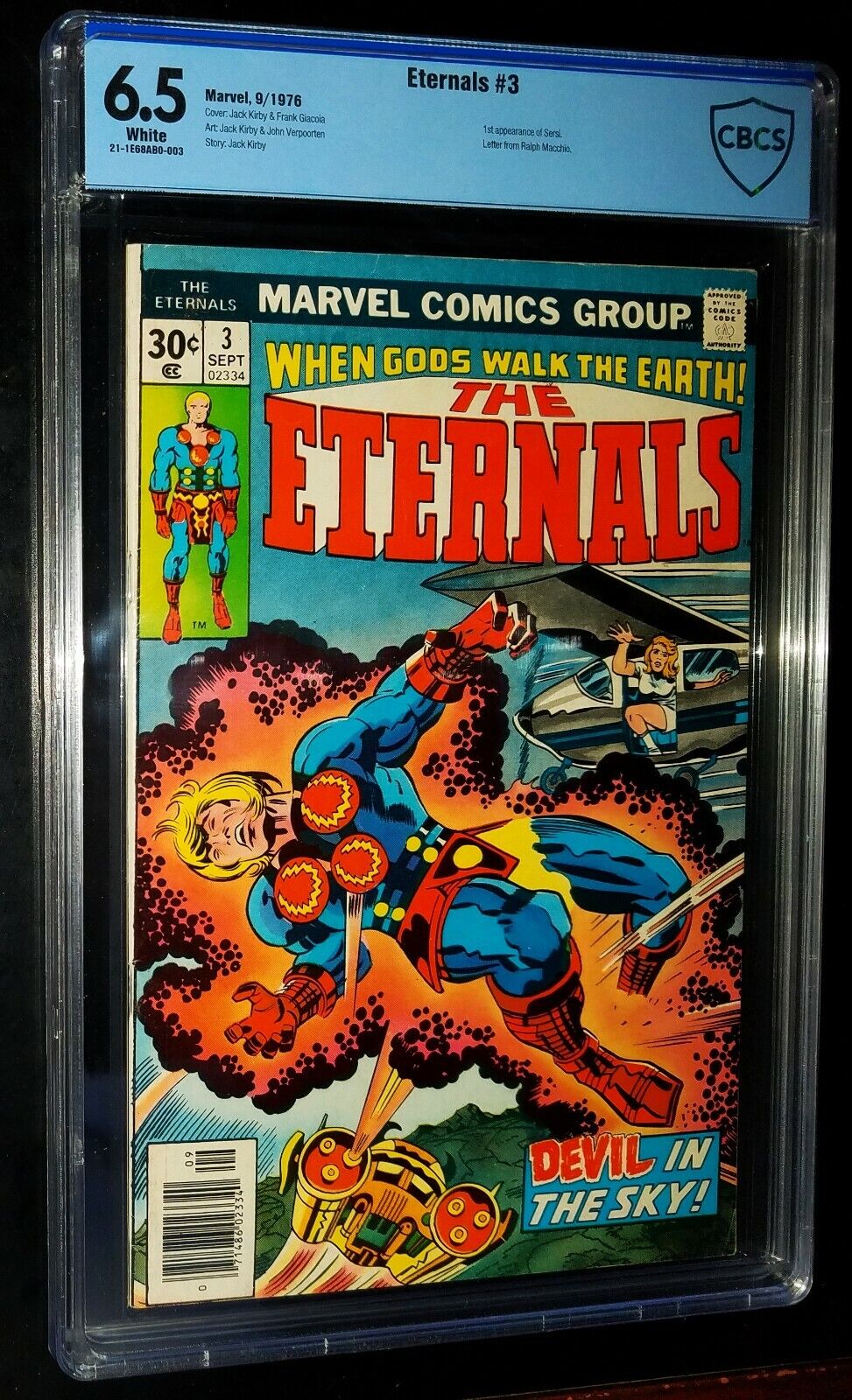 THE ETERNALS CBCS #3 1976 Marvel Comics CBCS 6.5 FN+ White Pages KEY ISSUE 0626