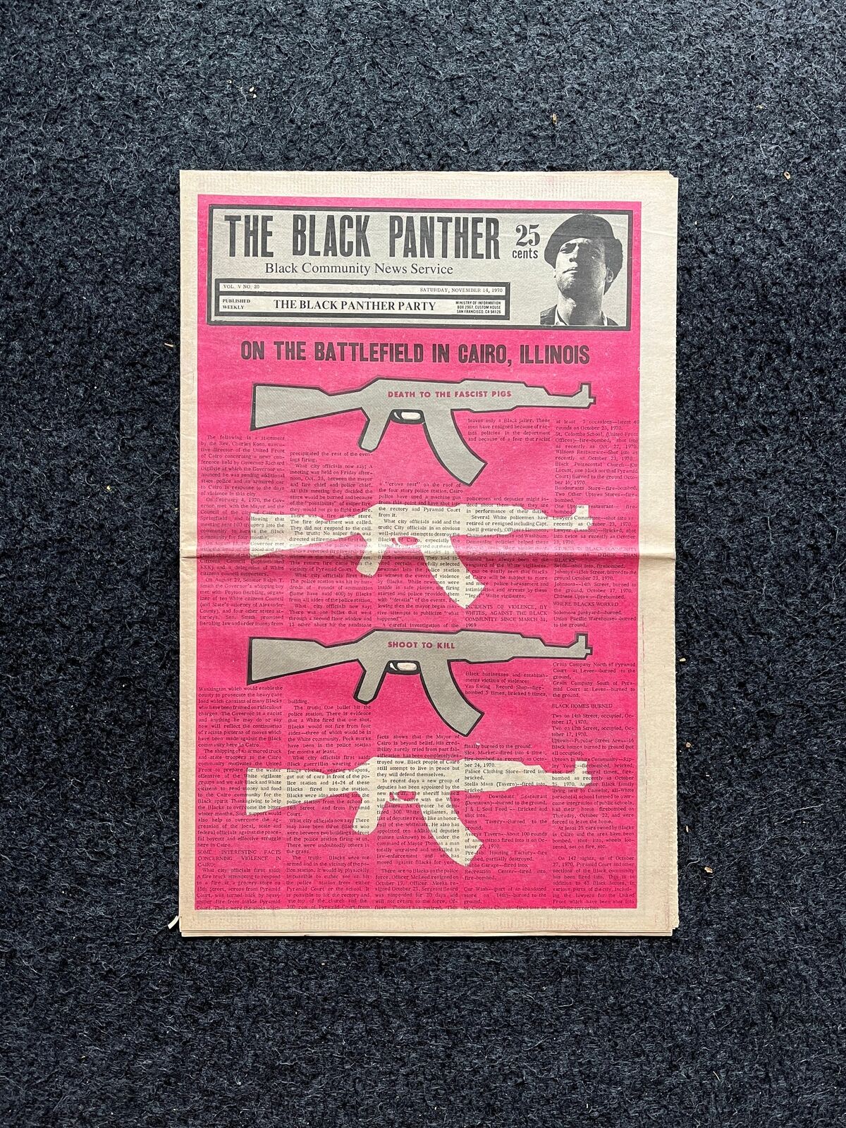 1970 Black Panther Political Party Propaganda, Education Art Civil Rights Memor
