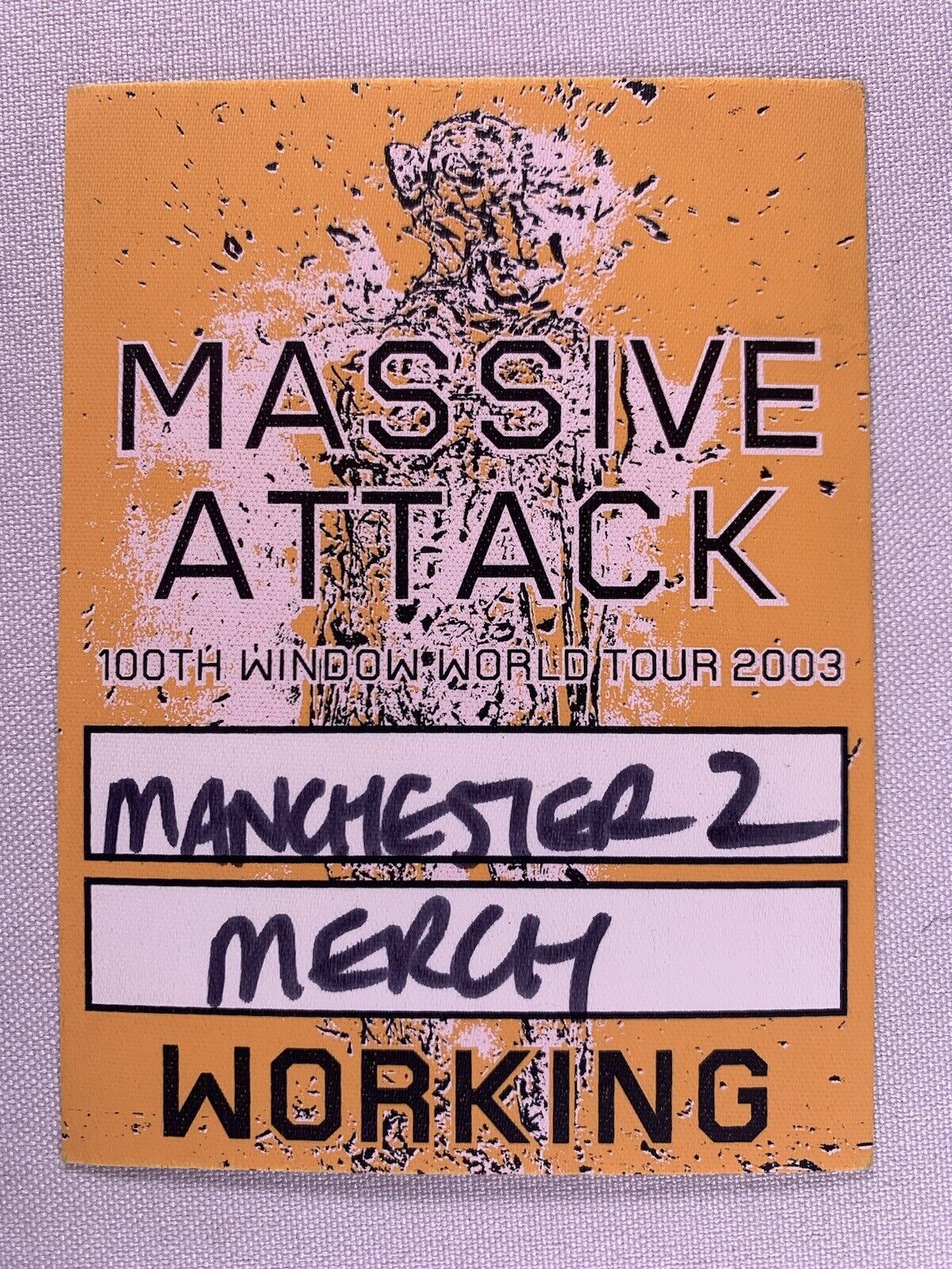 Massive Attack Pass Original Vintage Working 100th Window Tour Manchester 2003