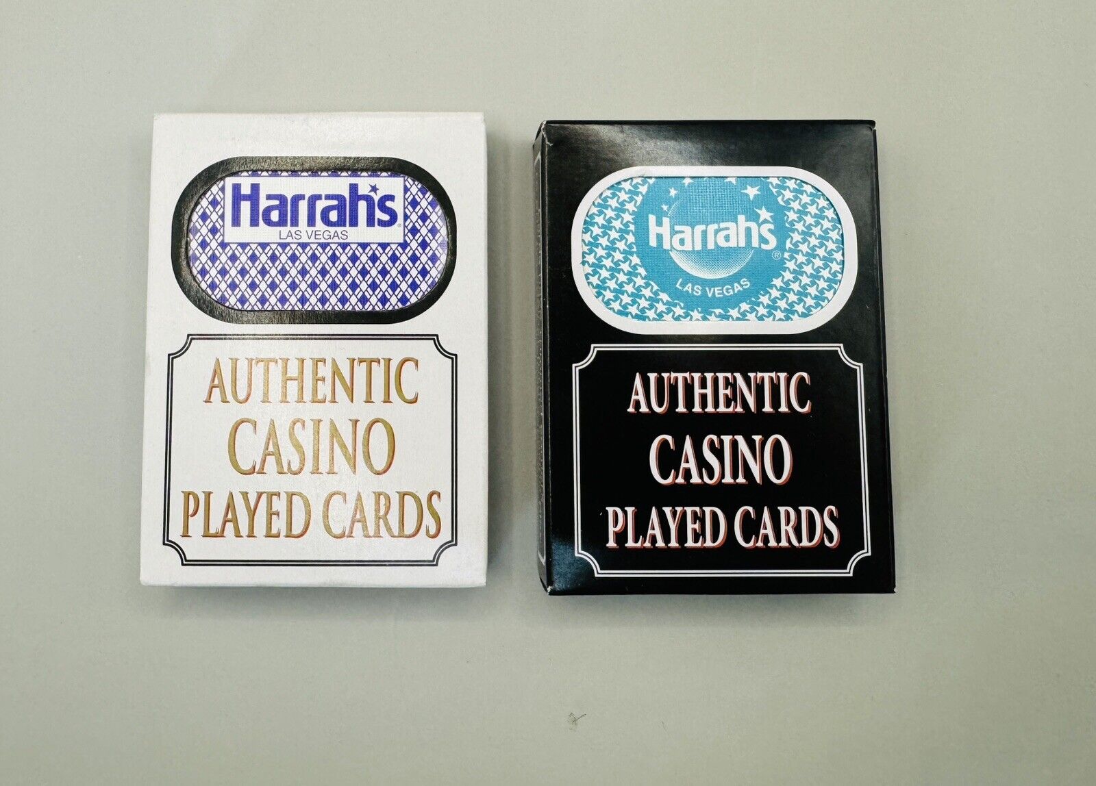 Harrah’s Las Vegas NV Authentic Casino Playing Cards, 2 Decks Used Gambling