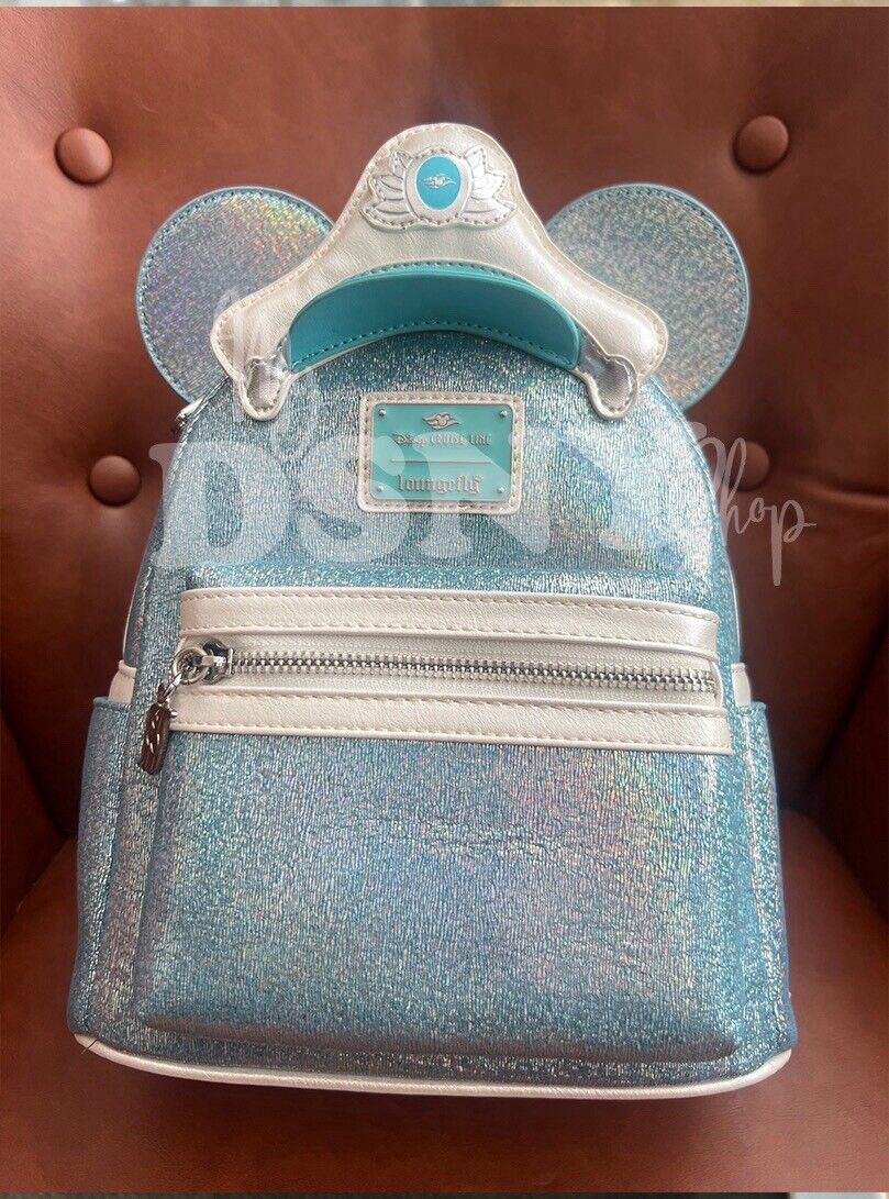 Disney Cruise Line 25th Anniversary Shimmering Seas Mini Loungefly Backpack NEW