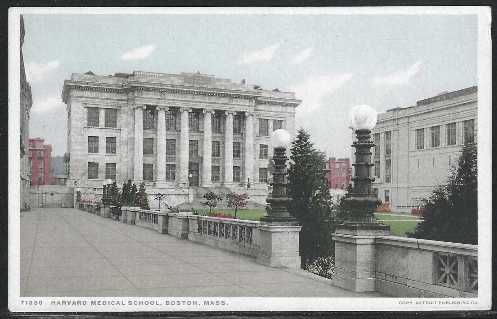 Harvard Medical School, Boston, MA, Early Postcard, Unused, Detroit Pub. Co.