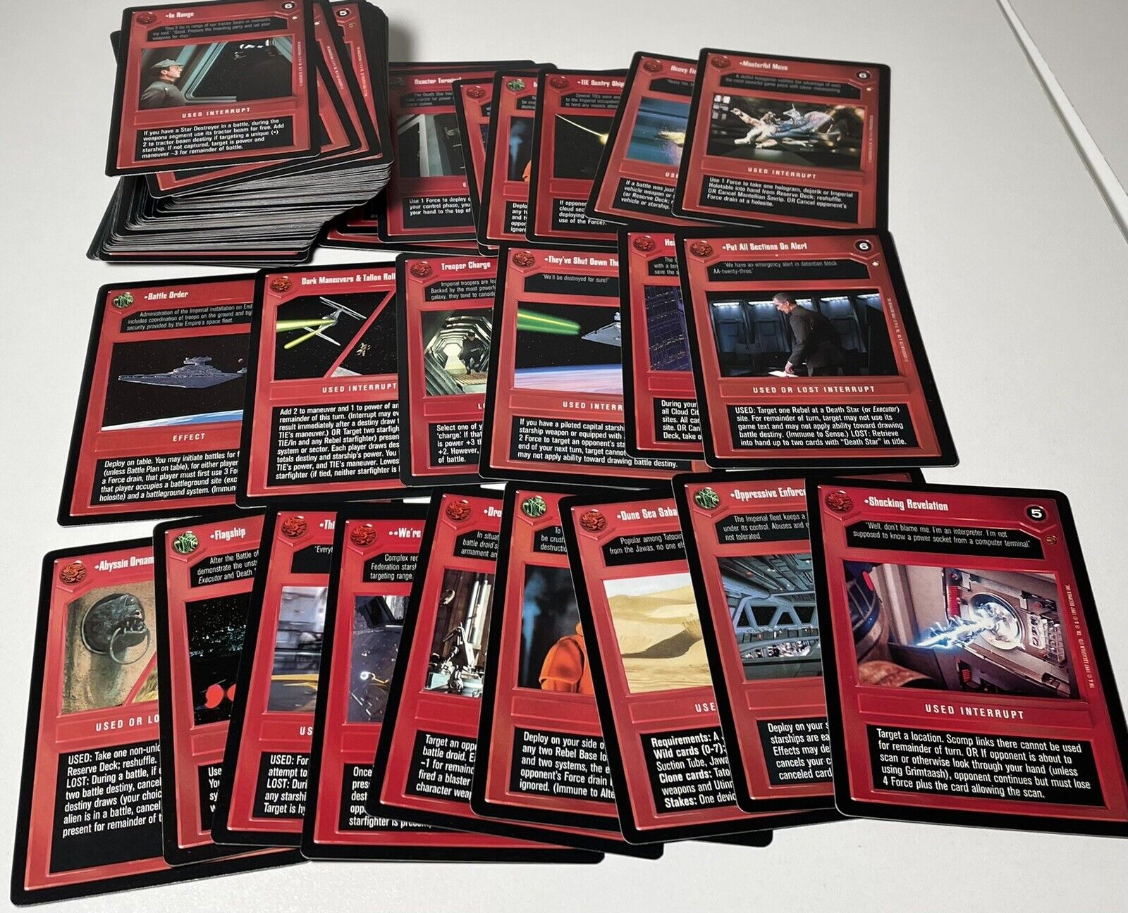 Star Wars CCG 100+ Card Lot Dark Side Effects Low Duplication BB mix of sets