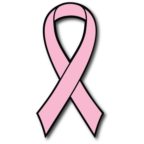 Pink Breast Cancer Awareness Ribbon Car Magnet Decal Heavy Duty Waterproof
