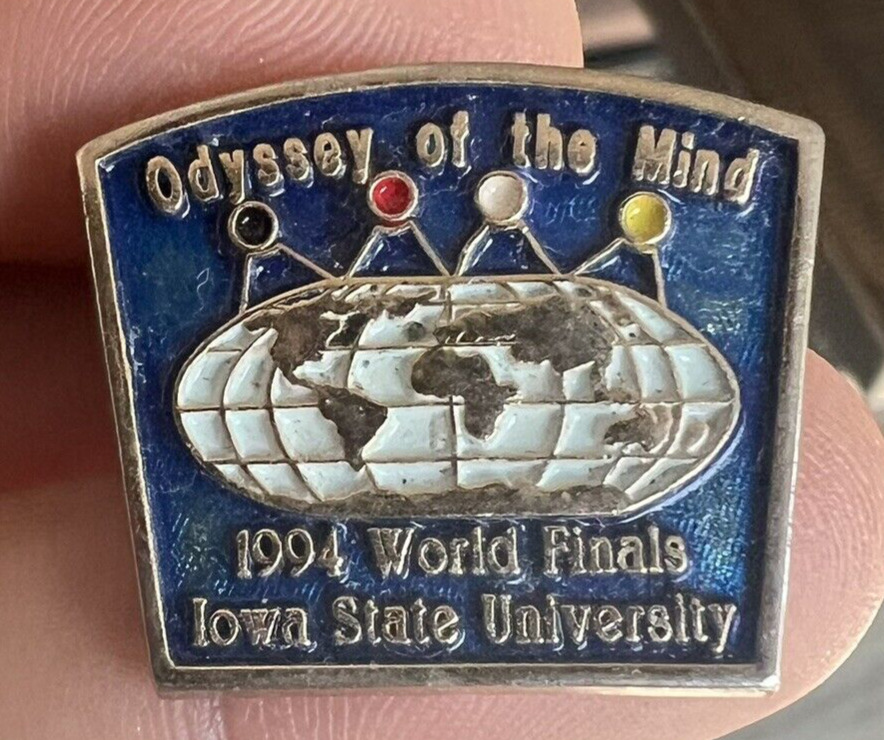 Vintage Odyssey of the Mind Iowa State University 1994 World Finals Hat Vest Pin