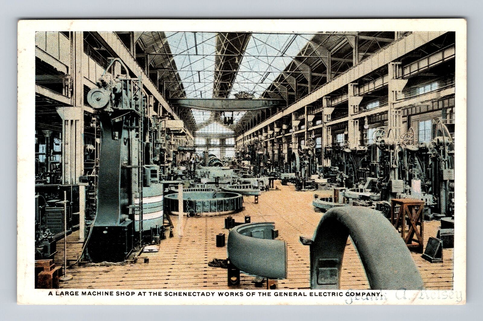 Schenectady NY-New York, General Electric Works, Machine Shop, Vintage Postcard