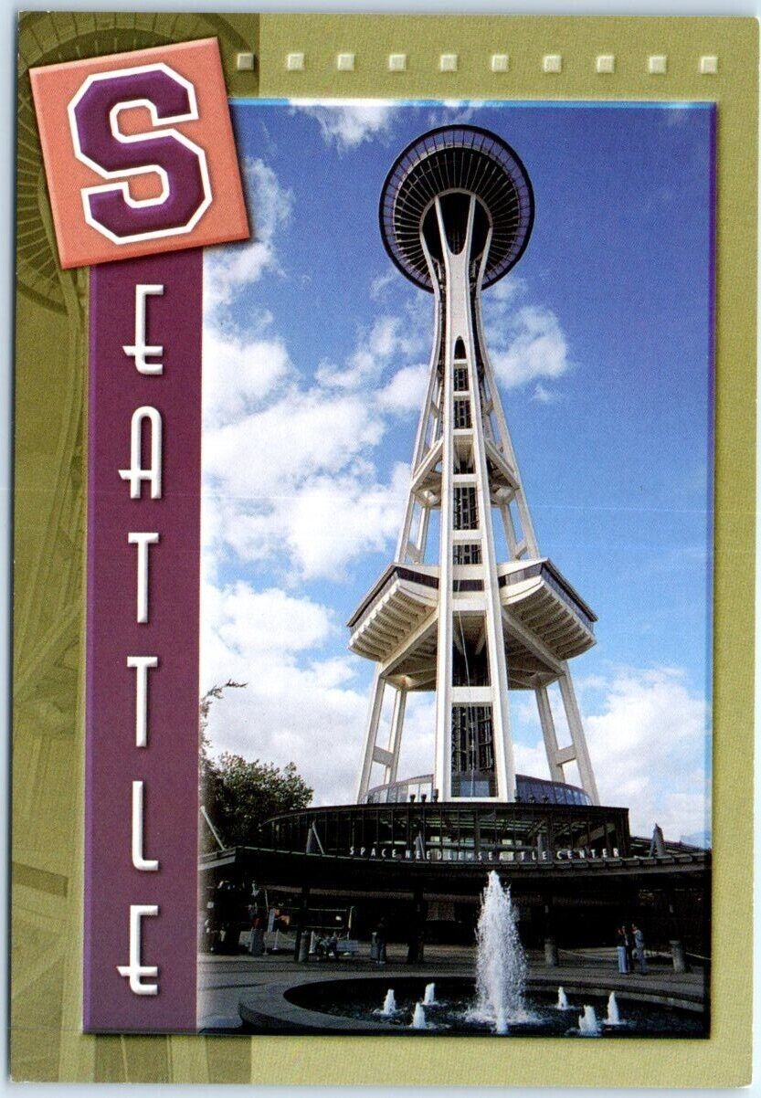 Postcard - The Seattle Center and the Space Needle - Seattle, Washington